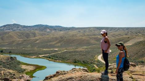 Overlooking the North Platte River in Fremont Canyon, Wyoming