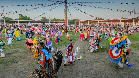 Traditional dance at a powwow in South Dakota Traditional dance at a powwow in South Dakota