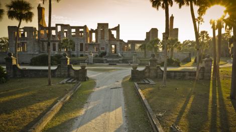 Ruins of the 1884 Dungeness mansion on Cumberland Island 