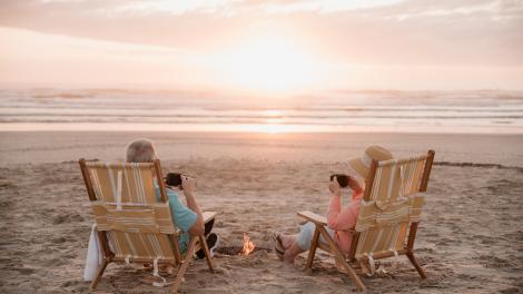 Disfrutando un hermoso amanecer en la reserva nacional Padre Island National Seashore