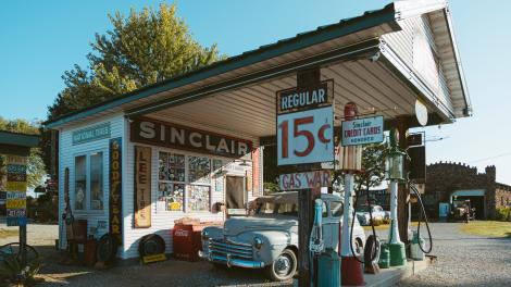 Gary’s Gay Parita, une station-service rétro à Ash Grove, dans le Missouri