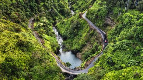 Aerial view of Hāna Highway