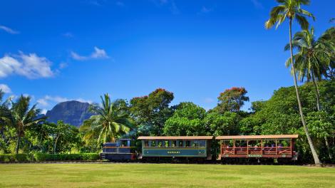 Take a ride on the Kauaʻi Plantation Railway at Kilohana Plantation
