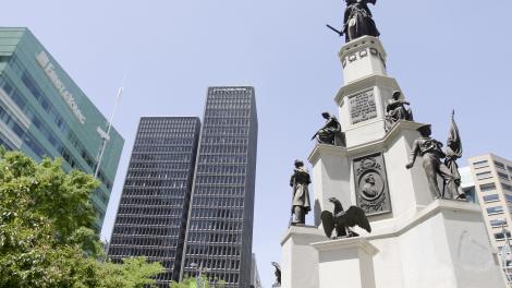 Le Soldiers and Sailors Monument du Campus Martius Park à Détroit, Michigan
