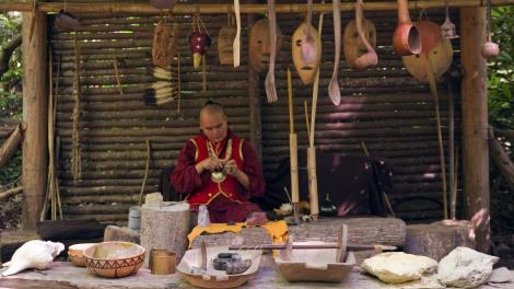 Authentic Cherokee craftwork at Oconaluftee Indian Village, North Carolina Authentic Cherokee craftwork at Oconaluftee Indian Village, North Carolina
