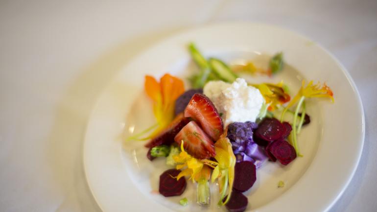 King Estate chefs transform seasonal ingredients into beautiful farm-to-table plates.