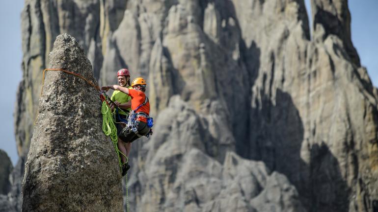 Rock climbing in Custer State Park