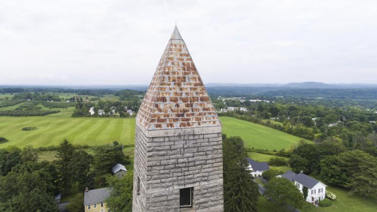 Vista aérea do Saratoga Battlefield National Park em Stillwater, Nova York