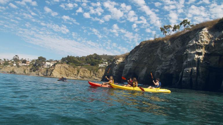Only one of the Seven Caves of La Jolla is accessible by land. The others you can only view by kayak.