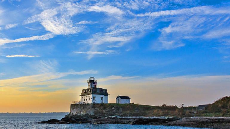 The Rose Island Lighthouse has been guiding ships since the late 1800s. You can see the lighthouse in action if you choose to stay there overnight.