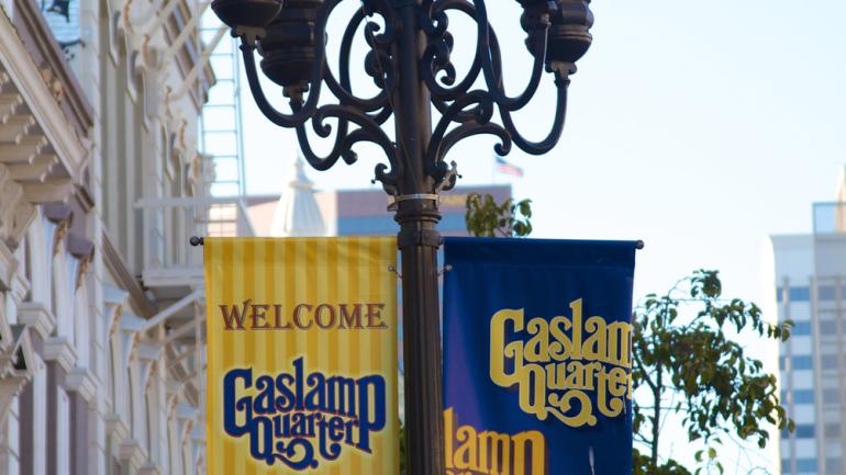 Historic Victorian charm of the Gaslamp Quarter in San Diego