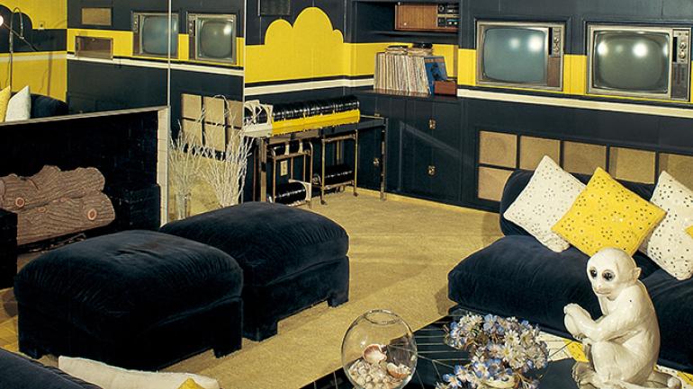 Three television sets in the TV Room at Graceland 