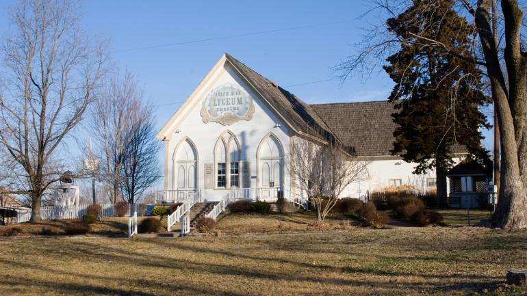 Quaint exterior of the Lyceum Theater