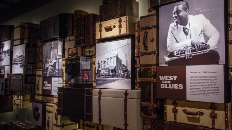 Blues history display at the National Blues Museum 