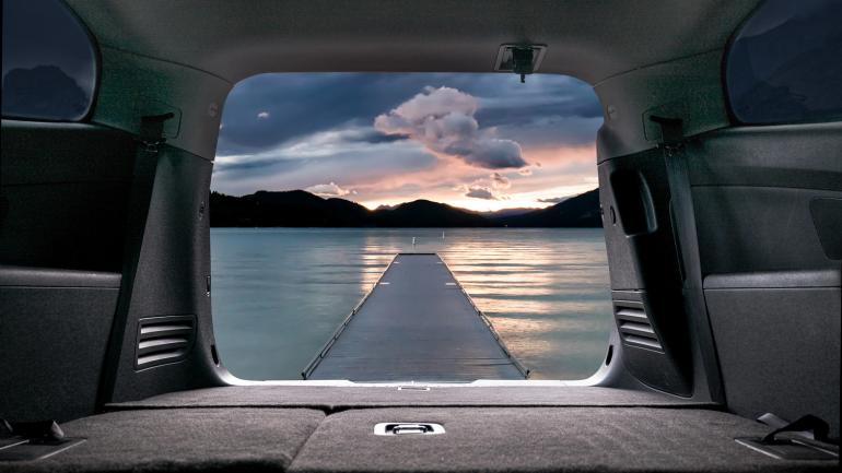 Scenic tailgating views at peaceful Whitefish Lake State Park in Whitefish, Montana