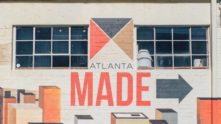 Street art celebrating the local Atlanta scene