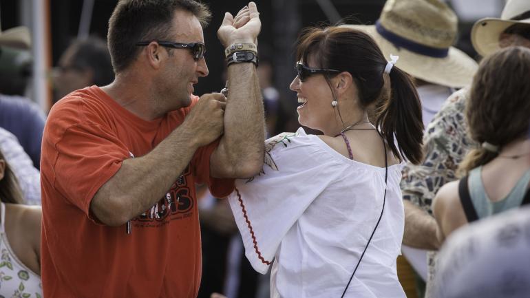 Dancing the Cajun two-step at one of Lafayette's many annual cultural festivals