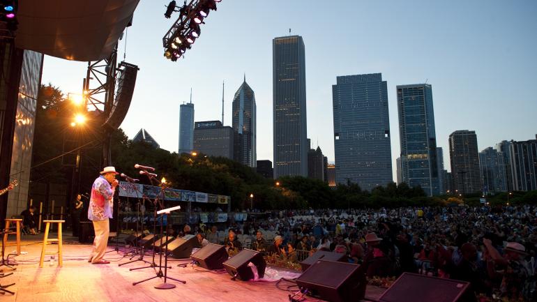 The Chicago Blues Festival, a free annual event held in the shadow of the city's iconic skyline in Millennium Park