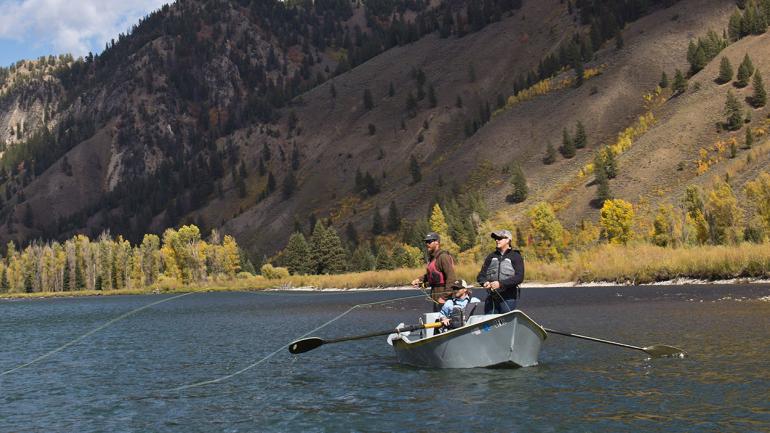 Fishing for trout in Teton County