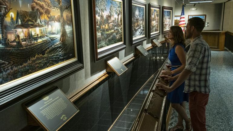 Viewing paintings by Terry Redlin at the Redlin Art Center in Watertown, South Dakota