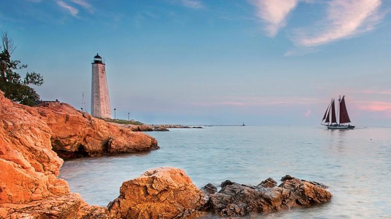 코네티컷주 뉴헤이븐의 라이트하우스 포인트 공원