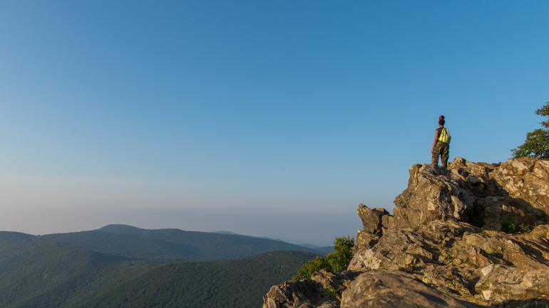 버지니아주 셰넌도어 국립공원의 탁 트인 풍광