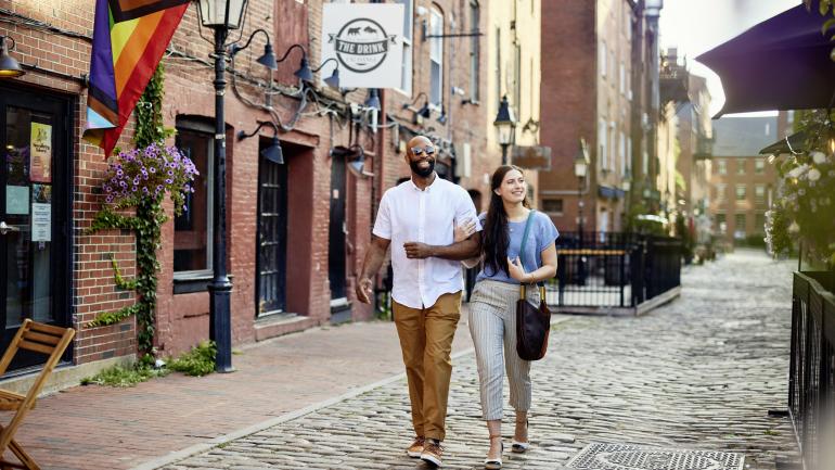 Strolling through Portland, Maine's walkable downtown