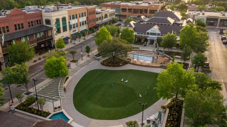 德克萨斯州伍德兰鸟瞰图