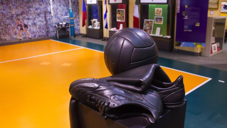 马萨诸塞州霍利约克国际排球名人堂展出的纪念品