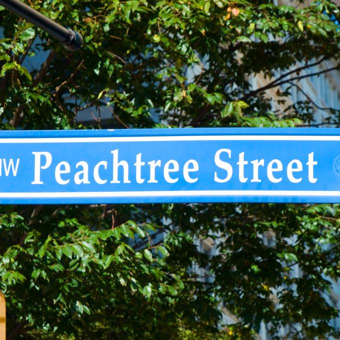 NW Peachtree Street in Atlanta