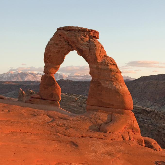 아치스 국립공원의 델리케이트 아치
