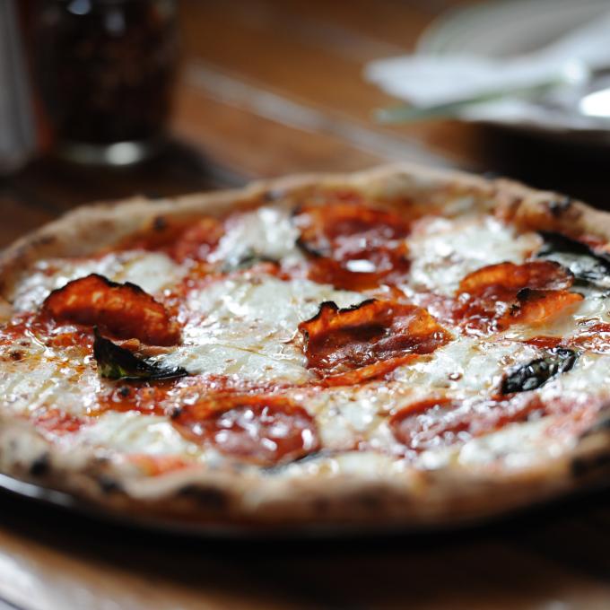 A pizza fumegante Nova York