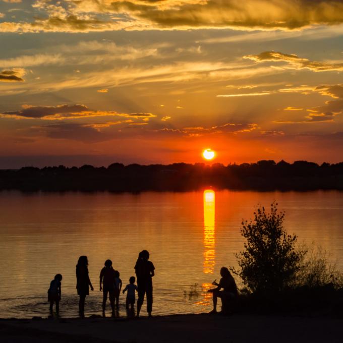 즐거운 또 하루가 저무는 모습