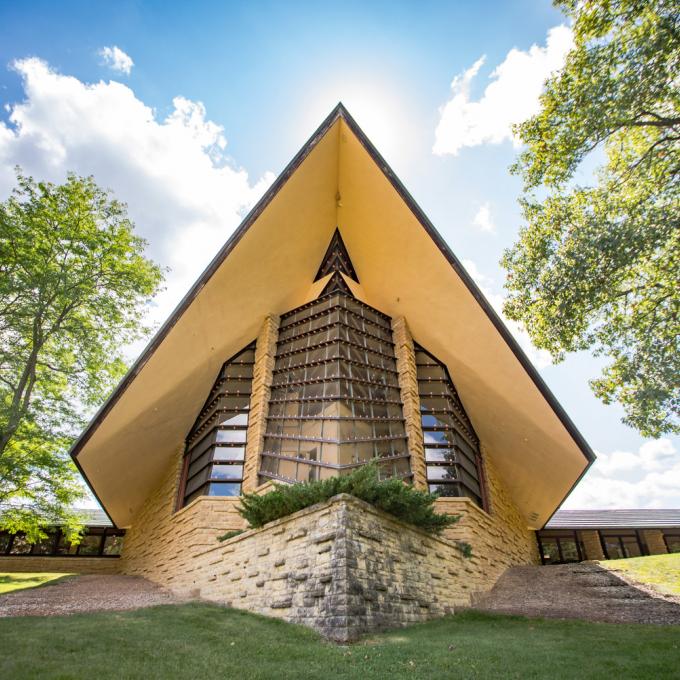 The Frank Lloyd Wright-designed First Unitarian Society of Madison in Wisconsin