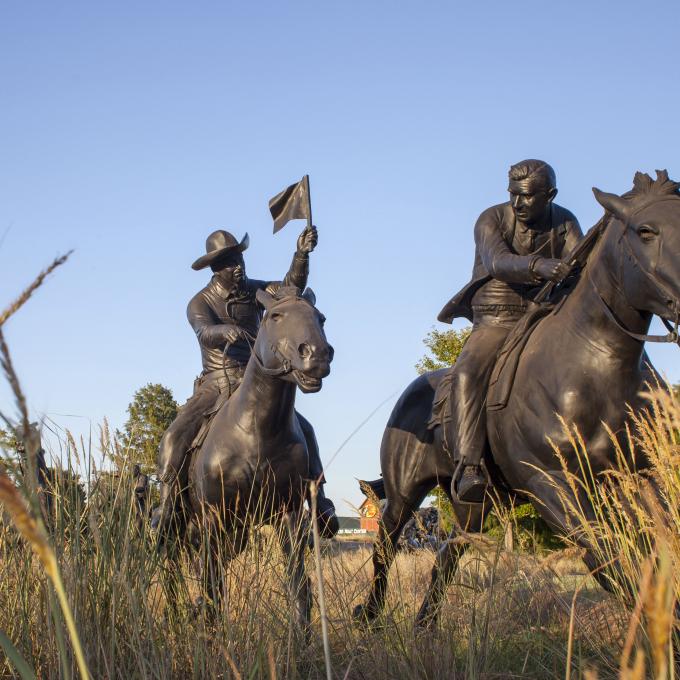 Le Centennial Land Run Monument de Bricktown District, à Oklahoma City