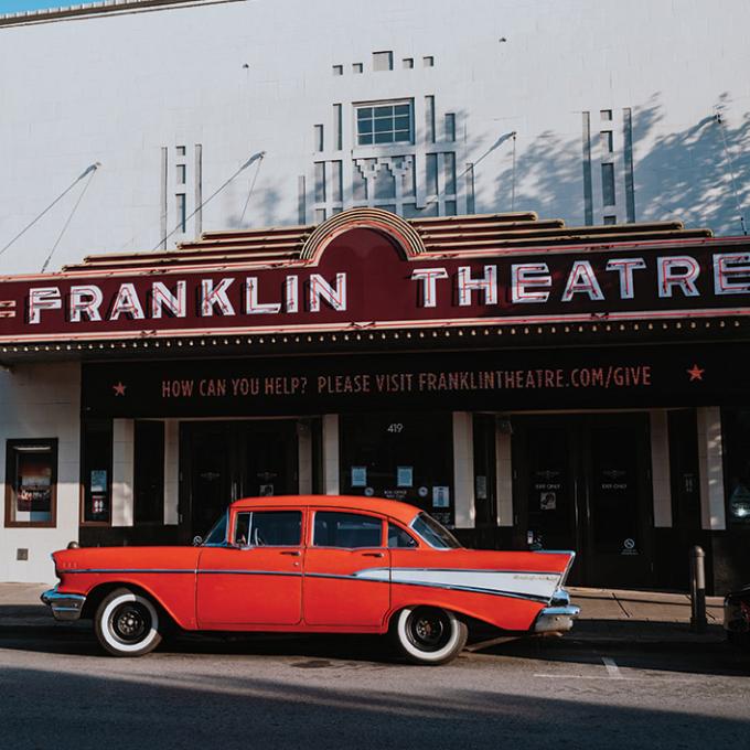Franklin Theatre na Main Street em Franklin, Tennessee