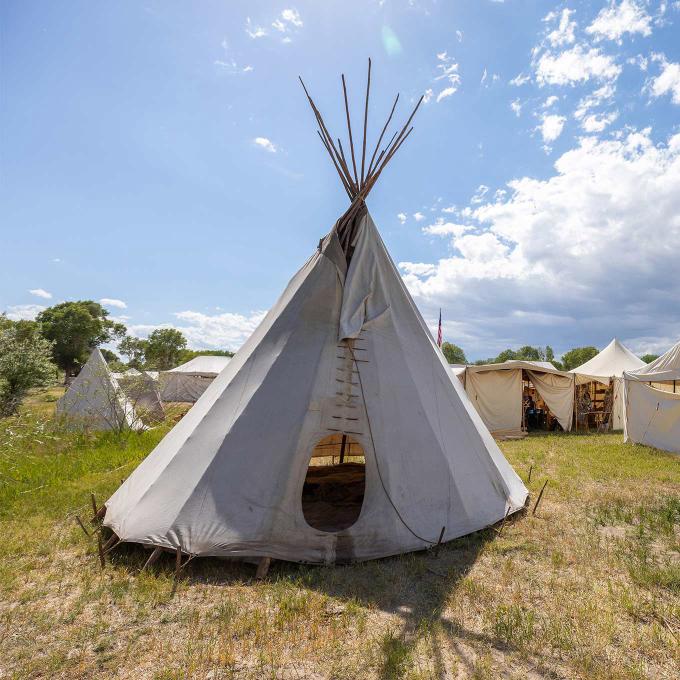 1838 Mountain Man Rendezvous grounds in Riverton, Wyoming