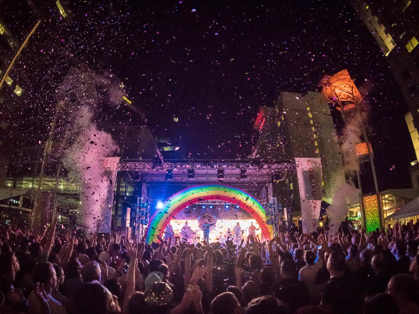 Uma apresentação durante o Hopscotch Music Festival em Raleigh, Carolina do Norte