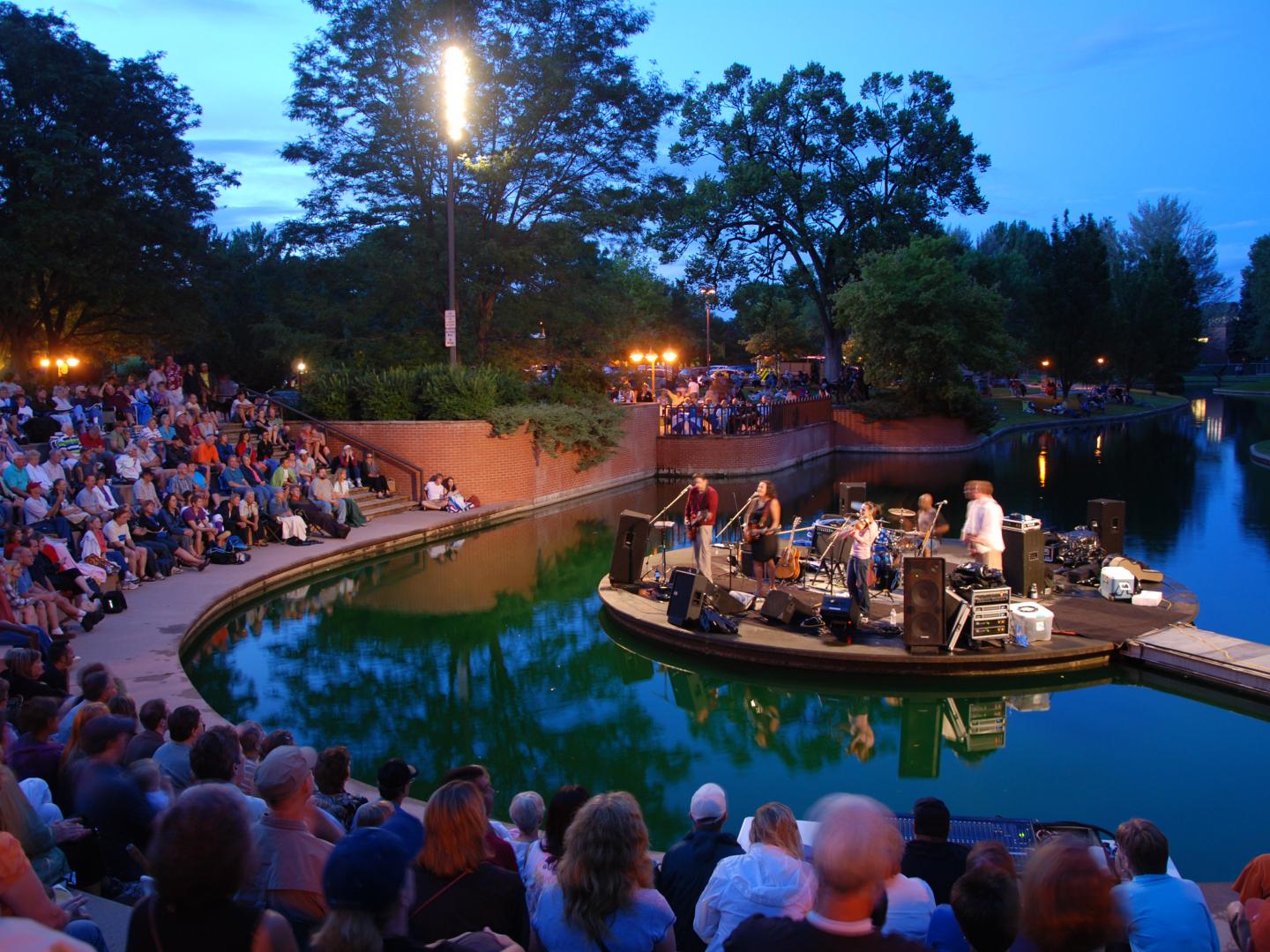 A performance during the Foote Lagoon Concert Series in Loveland, Colorado