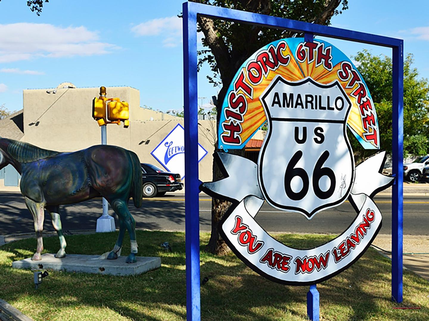 The Route 66 Historic District in Amarillo, Texas
