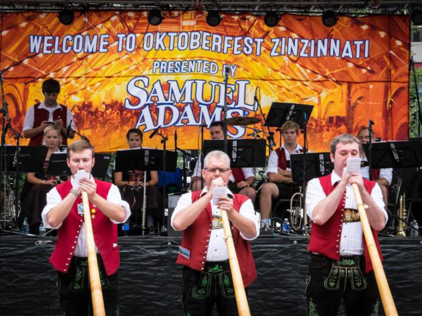 Performers at Zinzinnati Oktoberfest in Cincinnati, Ohio, the largest Oktoberfest celebration outside of Munich
