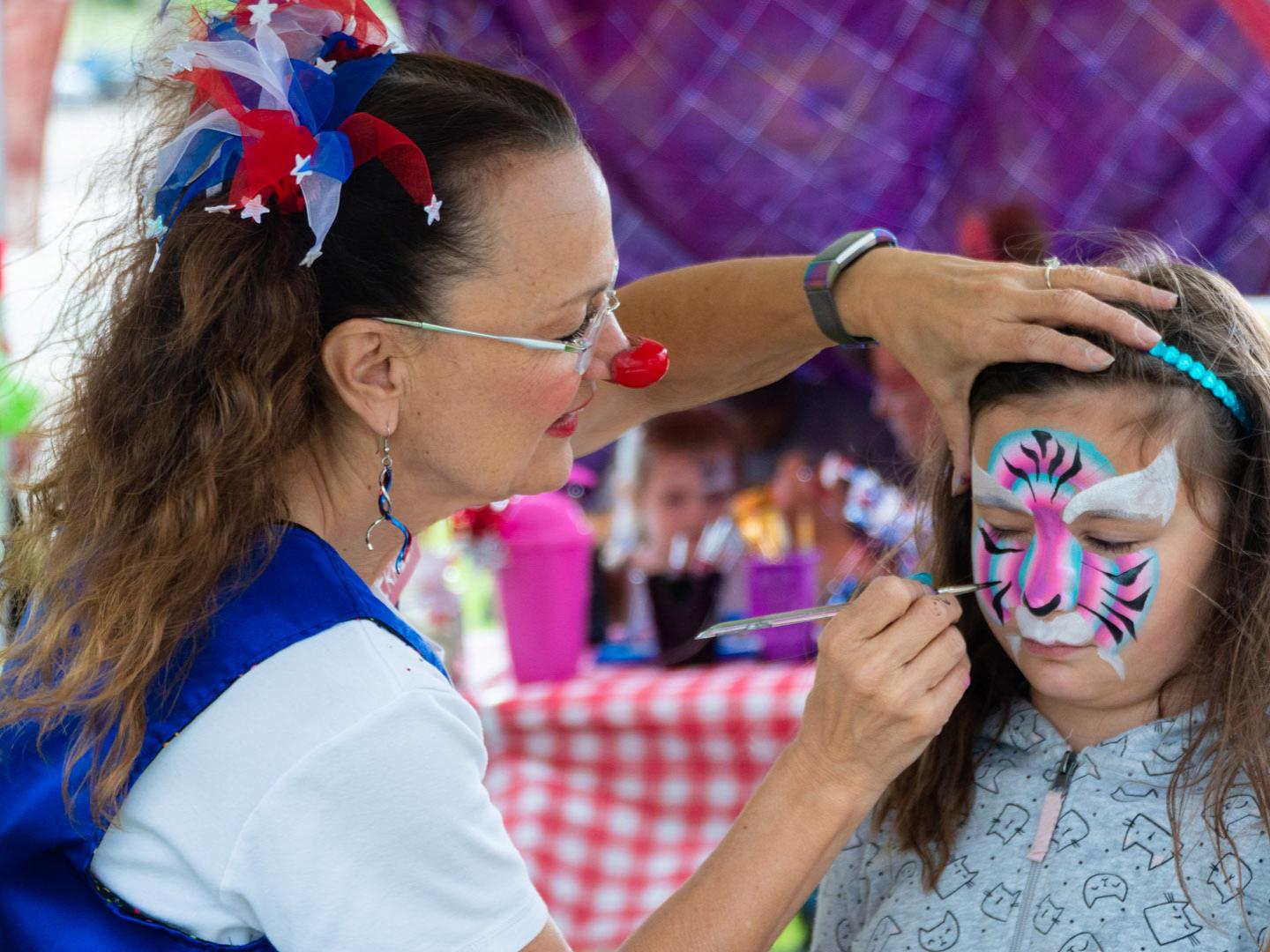 Face-painting at a Fourth of July Celebration in Casper, Wyoming