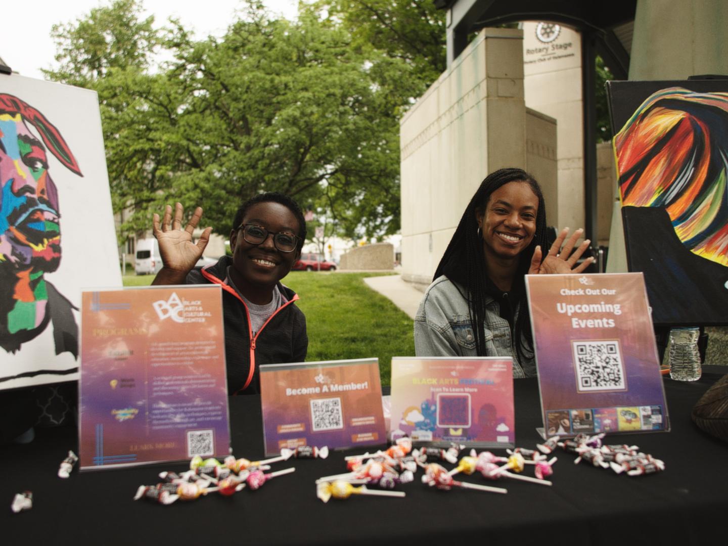 Vendors show off their wares at the Black Arts Festival in Kalamazoo, Michigan