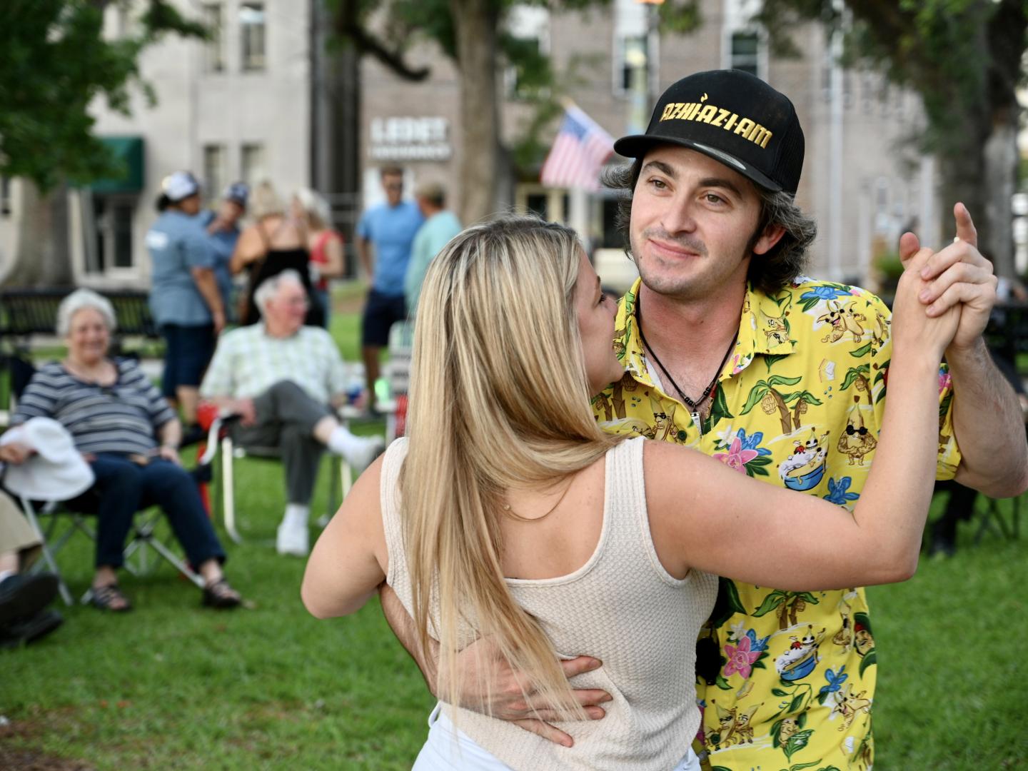 Dancing at the White Boot Stroll in Houma, Louisiana