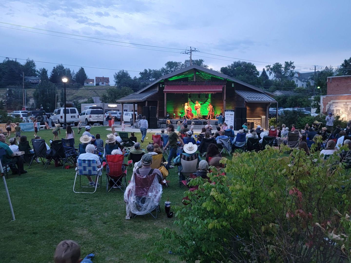 Live music during the Saturdays in the Square concert series in Buffalo, Wyoming