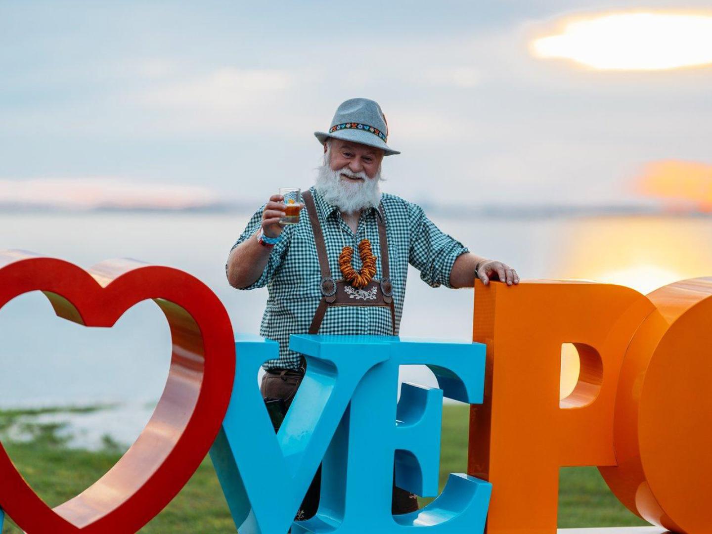 Sampling craft beers and traditional German fare at Downtown Panama City Volksmarch in Florida