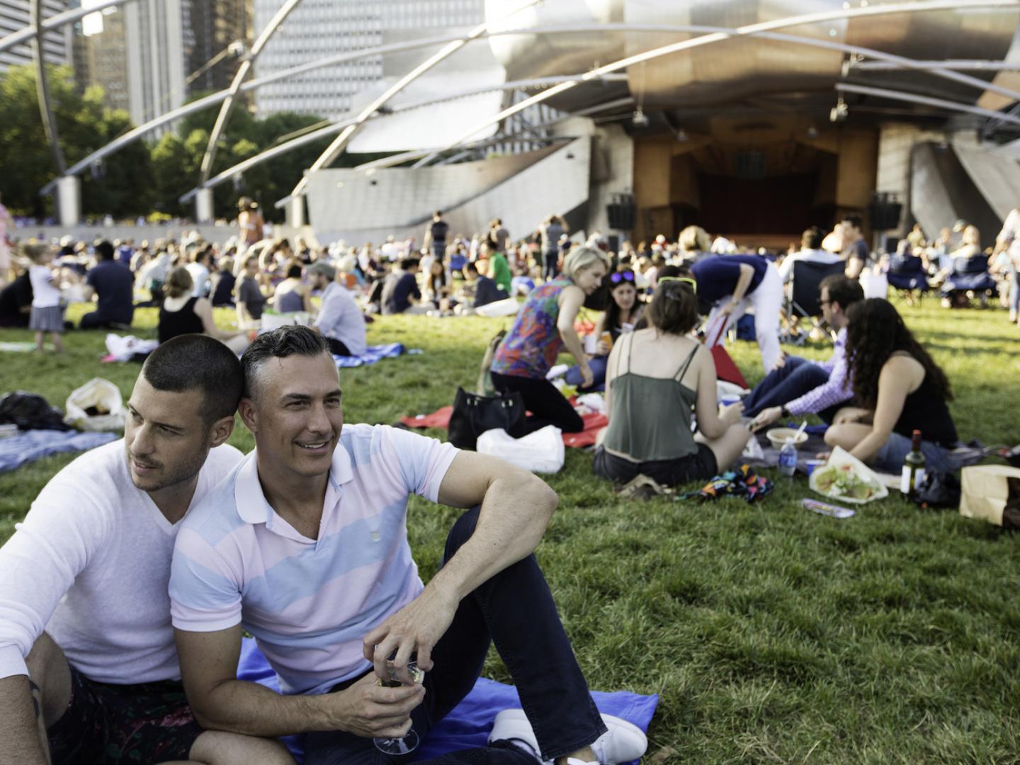 在千禧公园等一场免费的音乐会