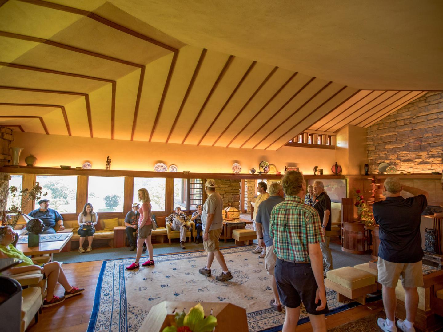 Exploring the interior of Frank Lloyd Wright’s Taliesin estate in Wisconsin
