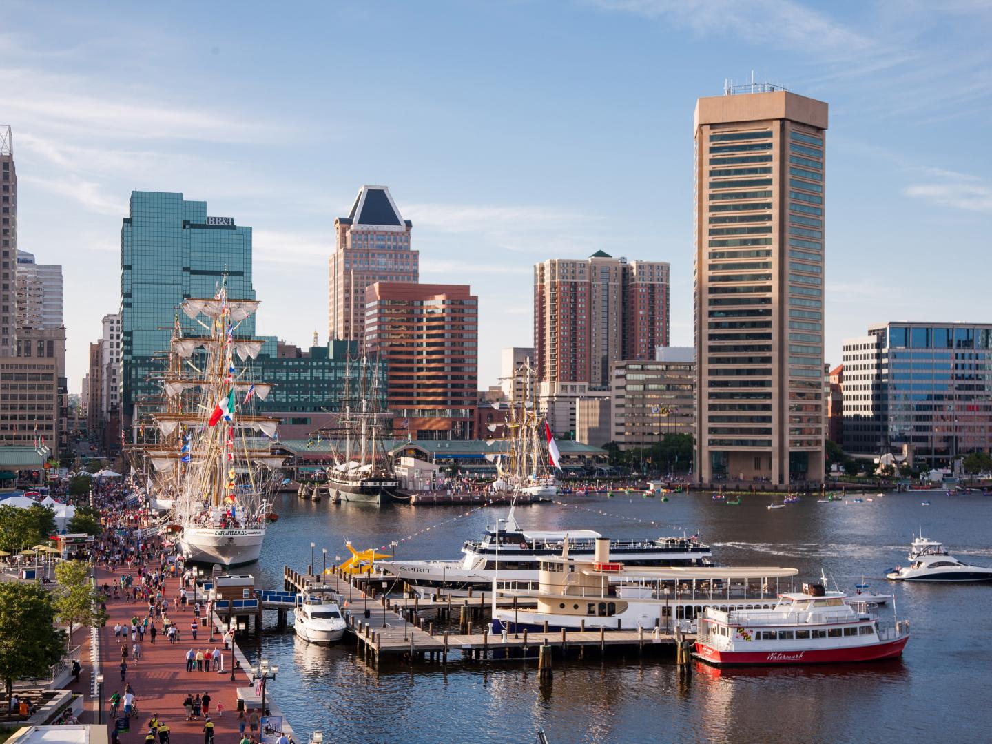View of the Inner Harbor in Baltimore, Maryland