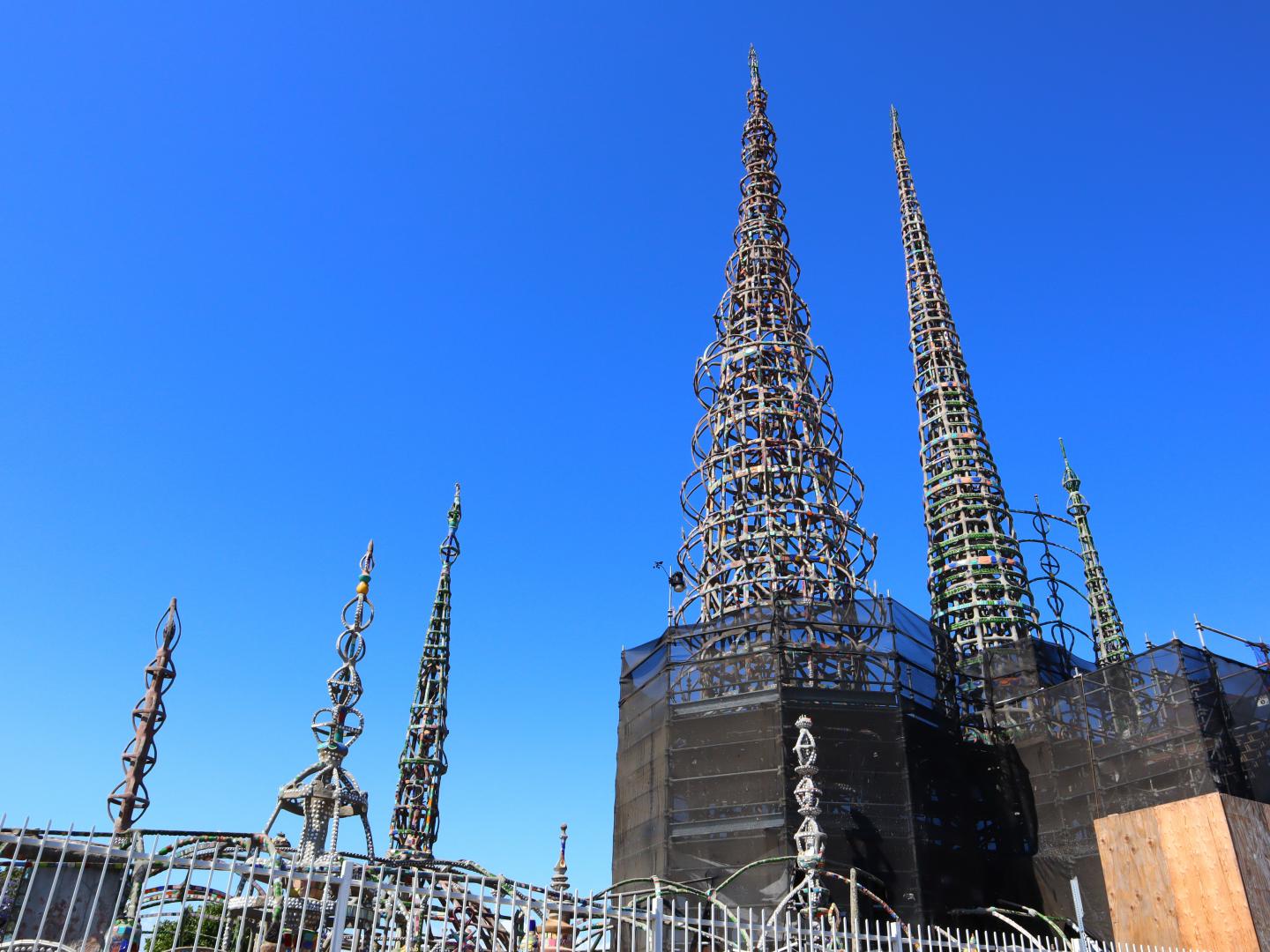 The Watts Towers sculptures in Los Angeles, California